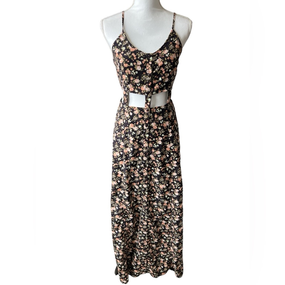Pins & Needles Button Down Cutout Floral Maxi Dress Size 4